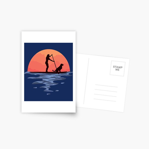 Item preview, Sunset Stand Up Paddle Dog And Girl   designed and sold by YaRootDN.