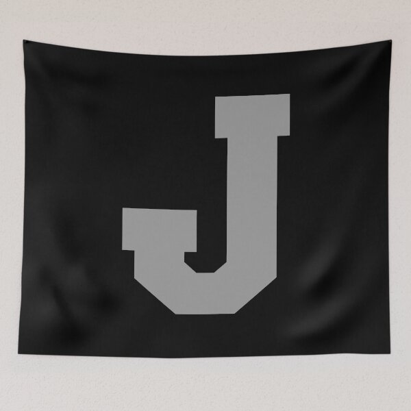 Item preview, Alphabet, Silver J, Sports letter J designed and sold by TheCultStuff.