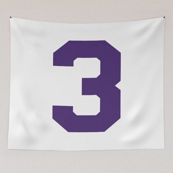 Item preview, Number 3, Purple three, Sports number 3 designed and sold by TheCultStuff.
