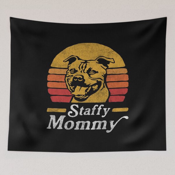 Item preview, Retro Vintage Staffy Mommy designed and sold by More Cute Dogs.