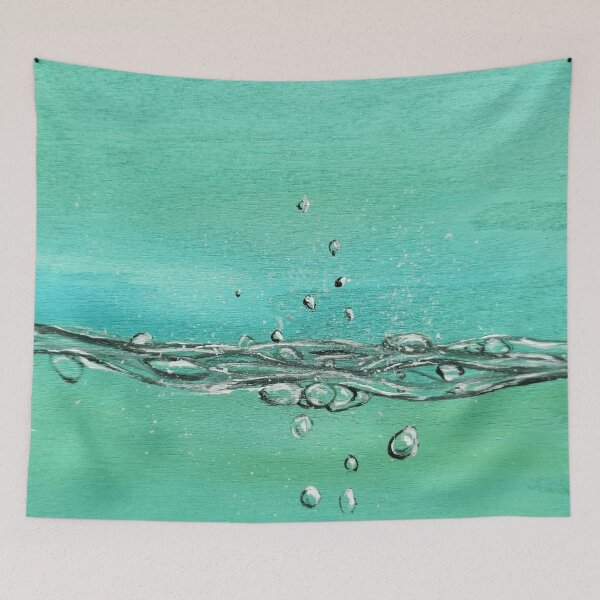 Item preview, Water, water edge & air bubbles painted on wood designed and sold by Anke Franikowski.