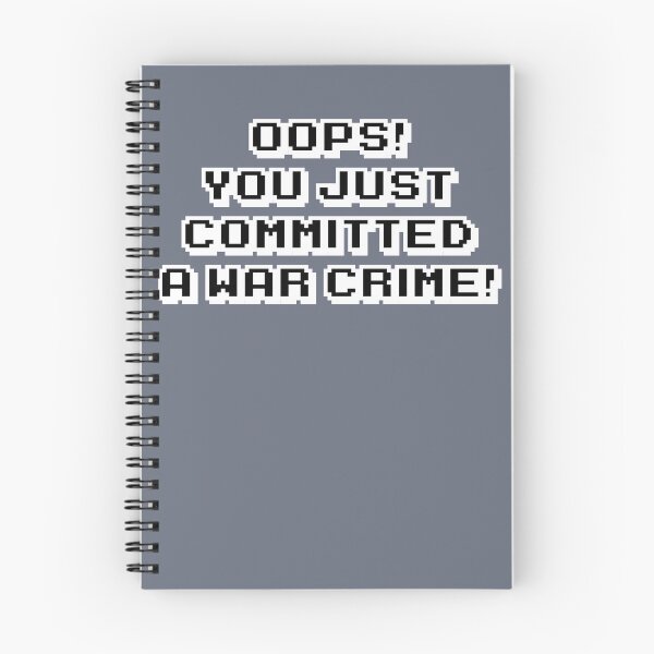 Item preview, Oops! You just committed a war crime! - Black with White Outline designed and sold by Saanis.