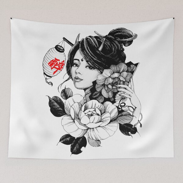 Item preview, Japanese Beautiful Geisha Fine Traditional Art designed and sold by OWLvision33.