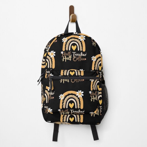 Item preview, Half Teacher Half Coffee Teacher Design First Day Of School funny Rainbow  designed and sold by diip.