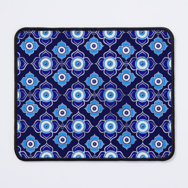 Item preview, Evil Eye Pattern -  Blues and silver designed and sold by k9printart.