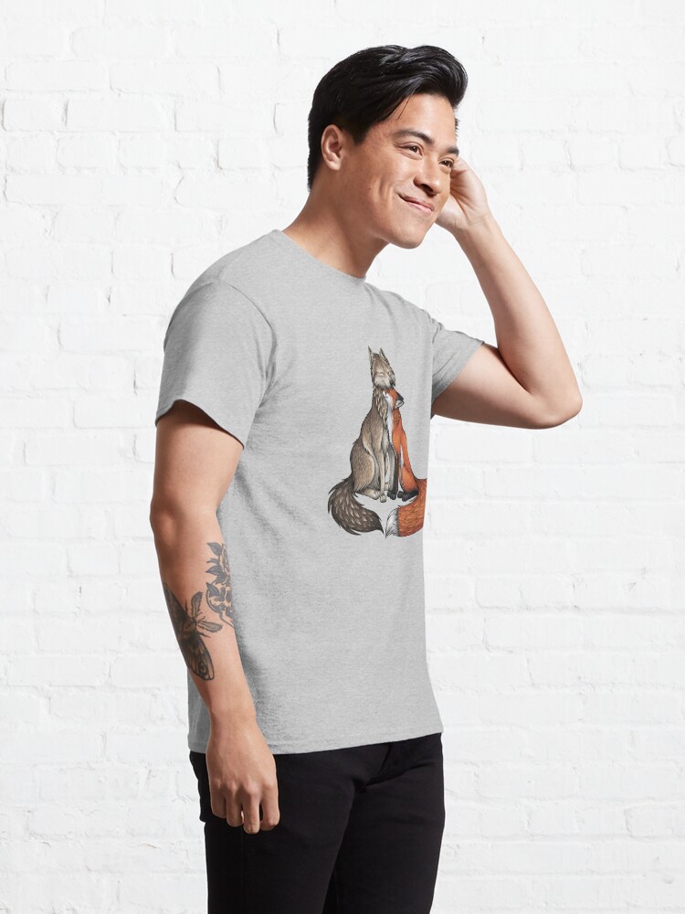 Discover Wolf and Fox Classic T-Shirt, Funny Fox Unisex Shirt