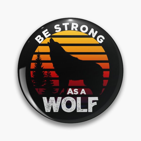 Item preview, BE STRONG AS A WOLF,SUNSET,VINTAGE DESIGN designed and sold by Hussain Shirts.