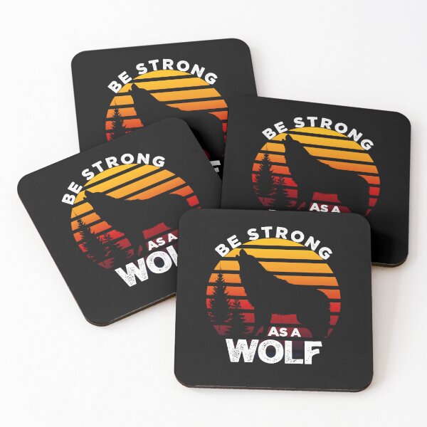 Item preview, BE STRONG AS A WOLF,SUNSET,VINTAGE DESIGN designed and sold by Hussain Shirts.