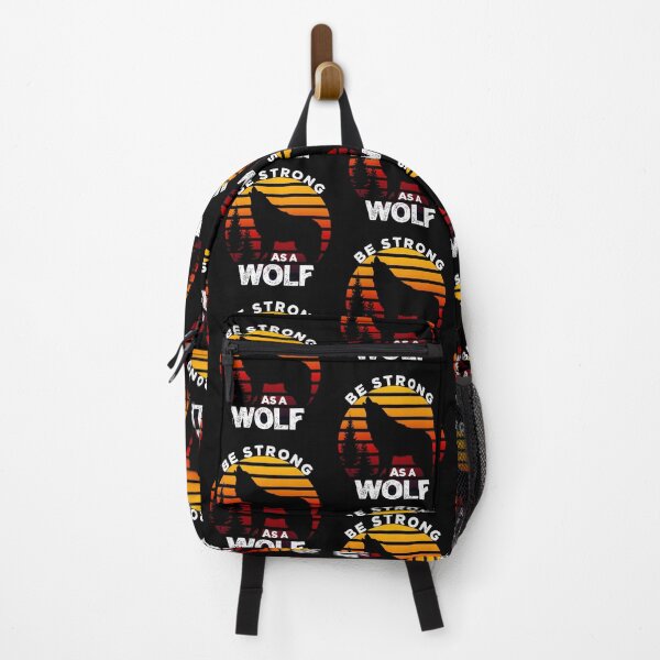 Item preview, BE STRONG AS A WOLF,SUNSET,VINTAGE DESIGN designed and sold by Hussain Shirts.
