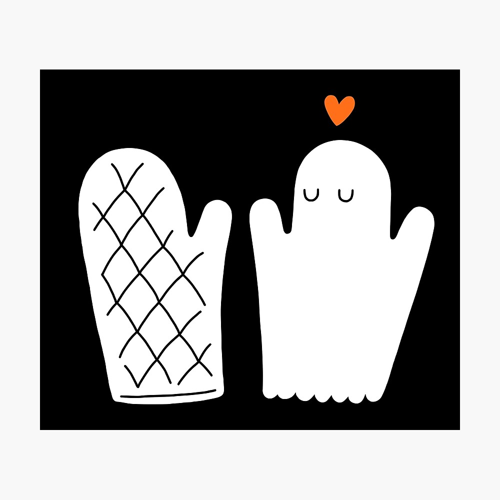 ghost oven mitt