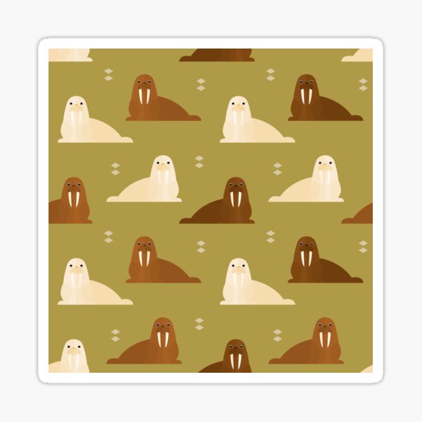 Item preview, Walrusses on green designed and sold by reneesillus.