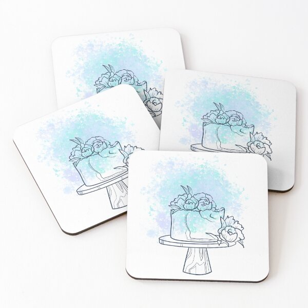 Item preview, Cake Wall Art Line Art With Color designed and sold by Gaynor Burrows.