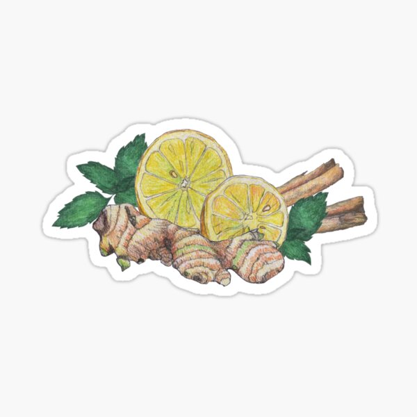 ginger lemon tea! Sticker