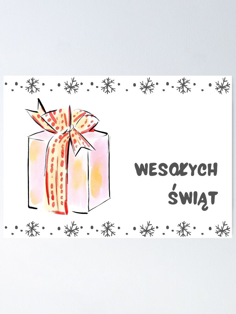 "Wesołych Świąt (Frohe Weihnachten auf Polnisch) Weihnachtsgeschenk