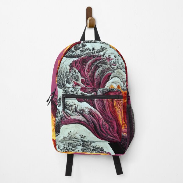 Item preview, The Great Wave off Kanagawa with pink lava and fire (inspired by Hokusai) designed and sold by inVinnieVeritas.