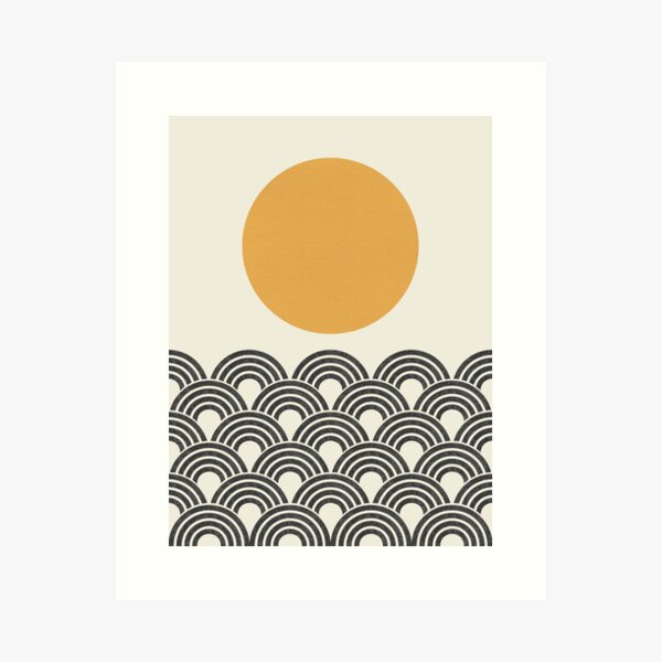 Aperçu de l'œuvre Soleil & Vague - Motif Oriental créée et vendue par moonlightprint.