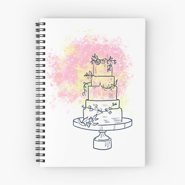 Item preview, 4 Tier Cake Wall Line Art With Color designed and sold by Gaynor Burrows.