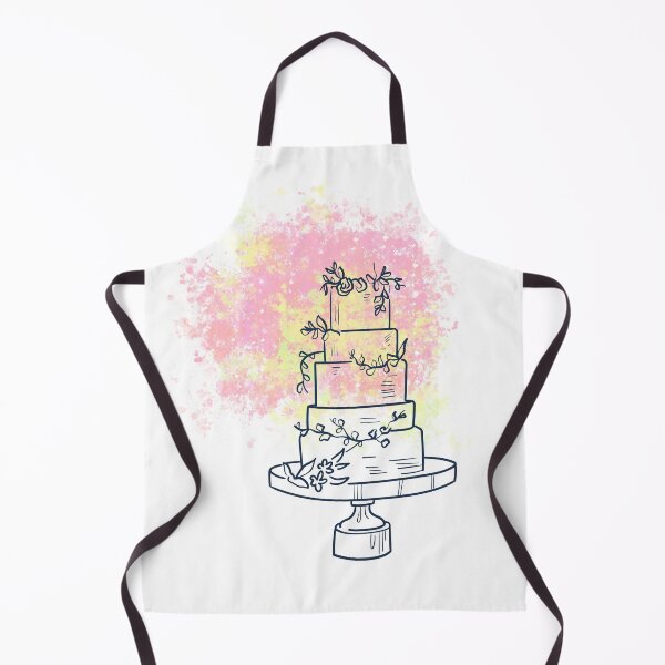Item preview, 4 Tier Cake Wall Line Art With Color designed and sold by Gaynor Burrows.
