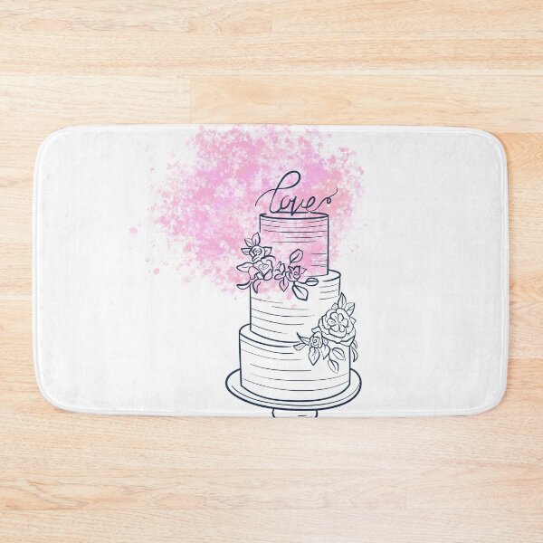 Item preview, 3 Tier Cake Wall Line Art With Color designed and sold by Gaynor Burrows.