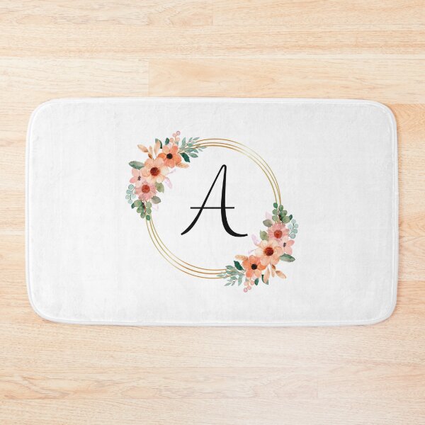 Item preview, Monogram Letter A | Coral Floral Design designed and sold by JustSeasons.