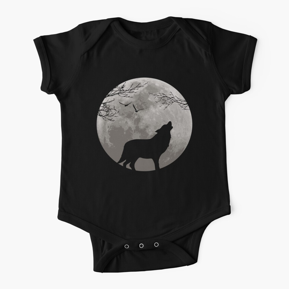 Howling Wolf Baby One-Piece