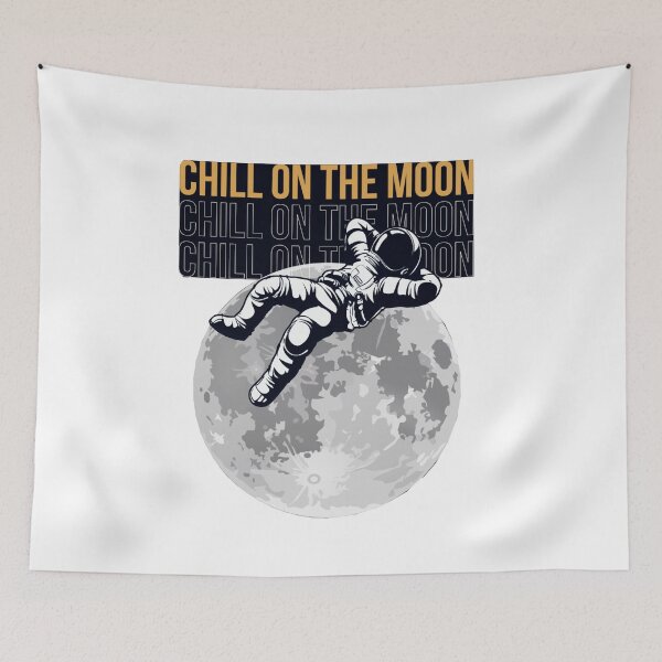 Item preview, cute moon and astronaut in the sky Art. designed and sold by BEAUTY ⭐⭐⭐⭐⭐.