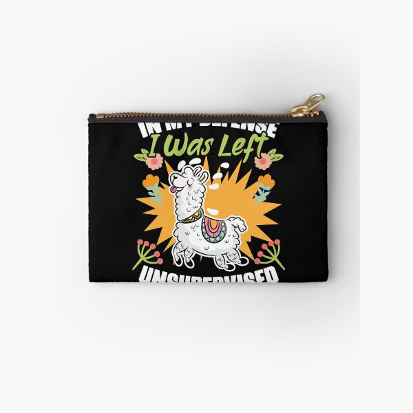 Item preview, In My Defense I Was Left Unsupervised Funny Floral Llama Pun designed and sold by Nessshirts.