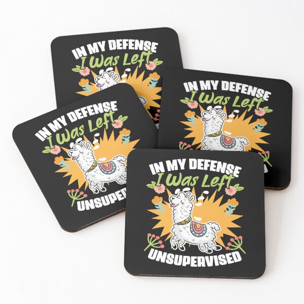 Item preview, In My Defense I Was Left Unsupervised Funny Floral Llama Pun designed and sold by Nessshirts.