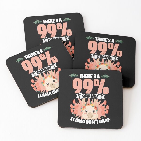 Item preview, There's A 99% Chance Funny Floral Llama Humor For Flower Fan designed and sold by Nessshirts.