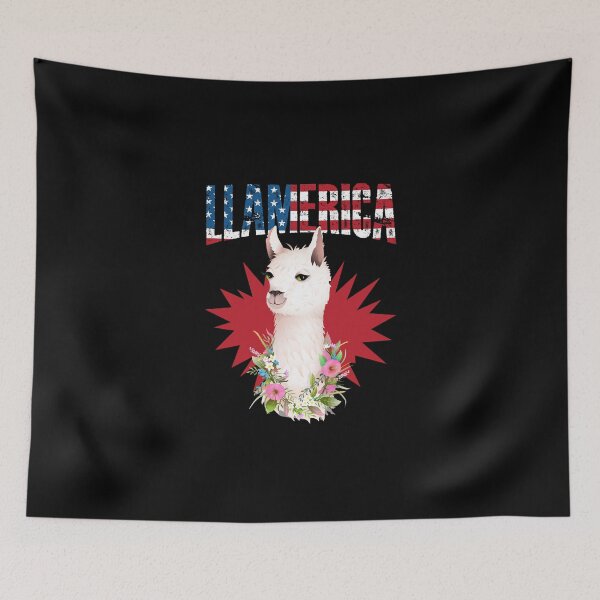 Item preview, Patriotic Floral Animal USA Flag For A Patriot Llama Lover designed and sold by Nessshirts.
