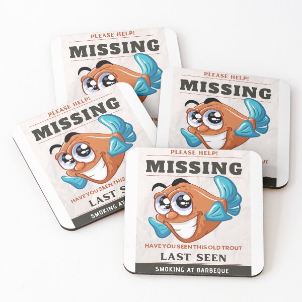 Item preview, Missing Fish: Funny BBQ wall art designed and sold by Gaynor Burrows.