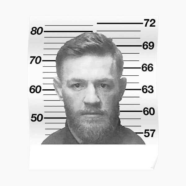 "Conor McGregor Mugshot " Poster For Sale By YONATANKASSAR | Redbubble