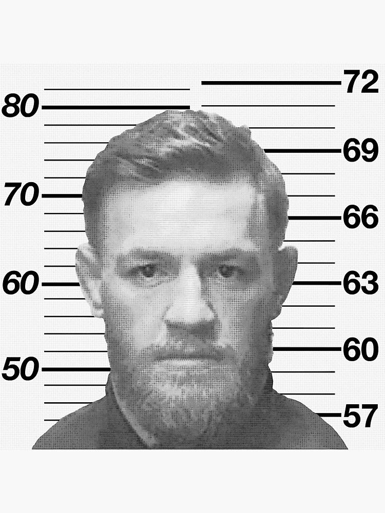 "Conor McGregor Mugshot " Sticker For Sale By YONATANKASSAR | Redbubble