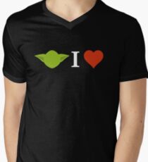 Yoda I Love (black) Men's V-Neck T-Shirt
