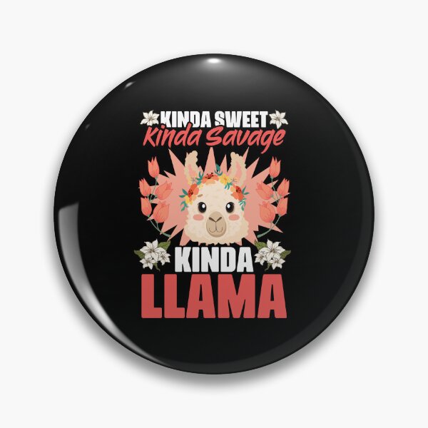 Item preview, Kinda Sweet Kinda Savage Funny Llama Humor For A Floral Fan designed and sold by Nessshirts.