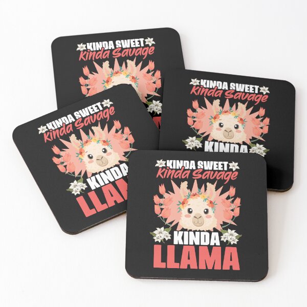 Item preview, Kinda Sweet Kinda Savage Funny Llama Humor For A Floral Fan designed and sold by Nessshirts.