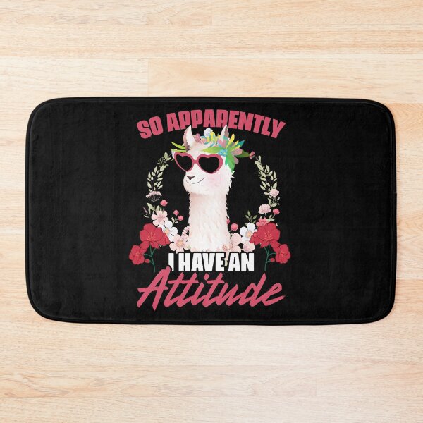 Item preview, So Apparently I Have An Attitude Funny Floral Fan Llama Girl designed and sold by Nessshirts.