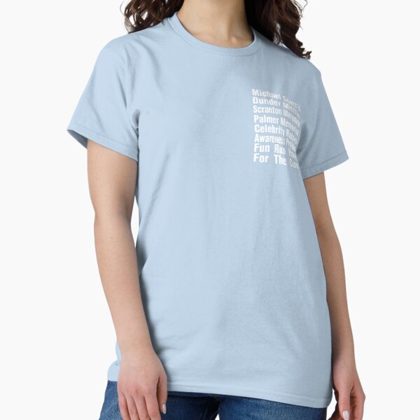 Vista previa del artículo con la obra «La camiseta de Office - Fun Run Race de Michael Scott para la cura», diseñado y vendido por taraalpert.