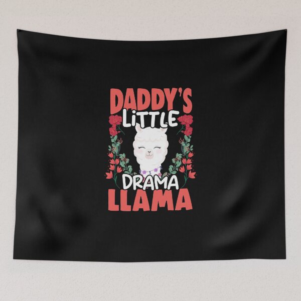 Item preview, Daddy's Little Funny Floral Animal Fans For Drama Llama Girl designed and sold by Nessshirts.