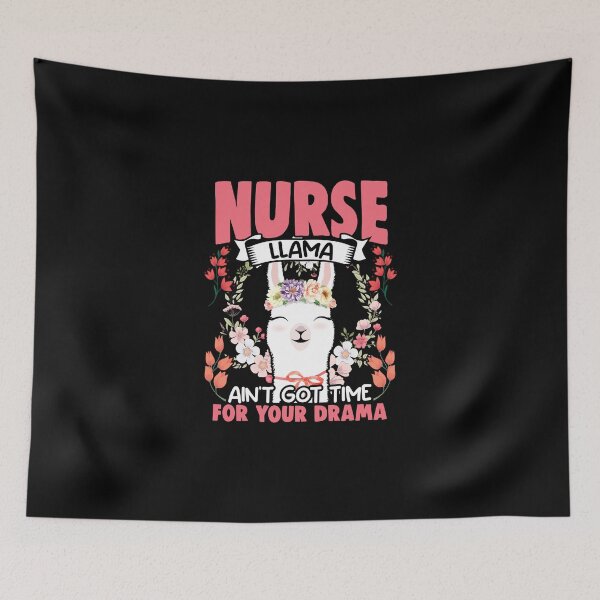 Item preview, Nurse Llama Funny Floral Drama Animal Humor For Flower Lover designed and sold by Nessshirts.
