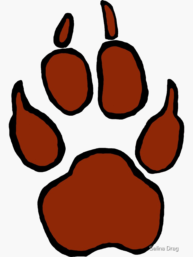 "Coyote Paw Print" Sticker for Sale by sjeckert Redbubble