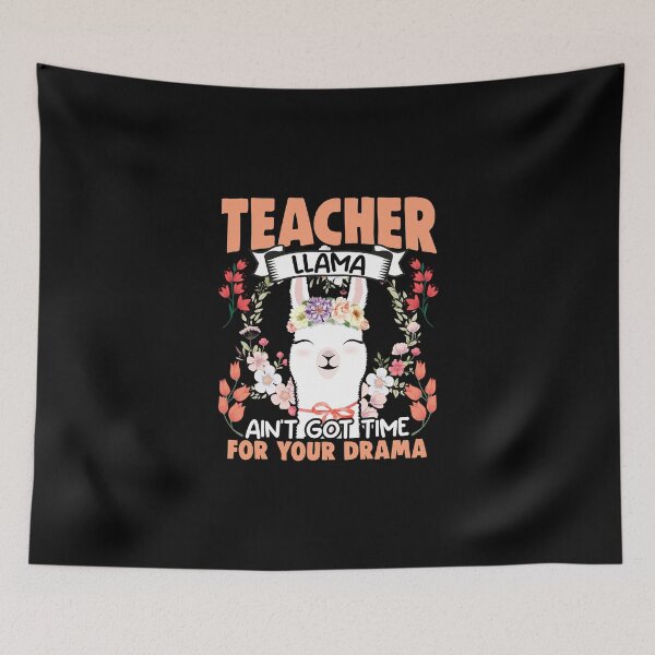 Item preview, Teacher Llama Funny Floral Drama Animal Humor For Flower Fan designed and sold by Nessshirts.