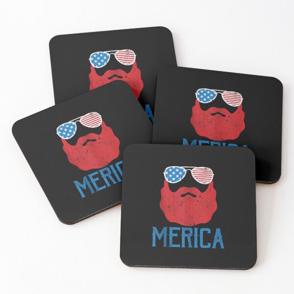 Item preview, Merica Usa Beard Funny 4th Of July Independence Day Gift Basic Novelty Graphics Female Funny S Awesome Comfy  designed and sold by hupperkes.
