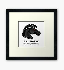 Bad Horse, Thoroughbred of Sin, Evil League of Evil Framed Print