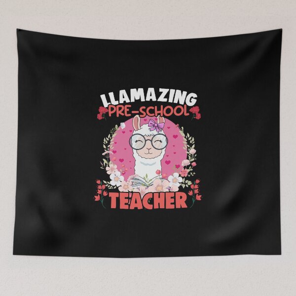 Item preview, Funny Floral Llama Humor For A Llamazing Pre-School Teacher designed and sold by Nessshirts.
