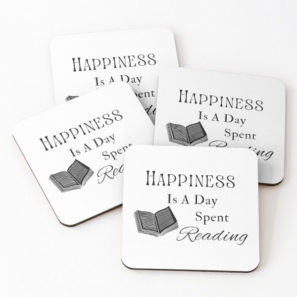 Item preview, Happiness Is A Day Spent Reading - Black Text designed and sold by TheKnightWriter.
