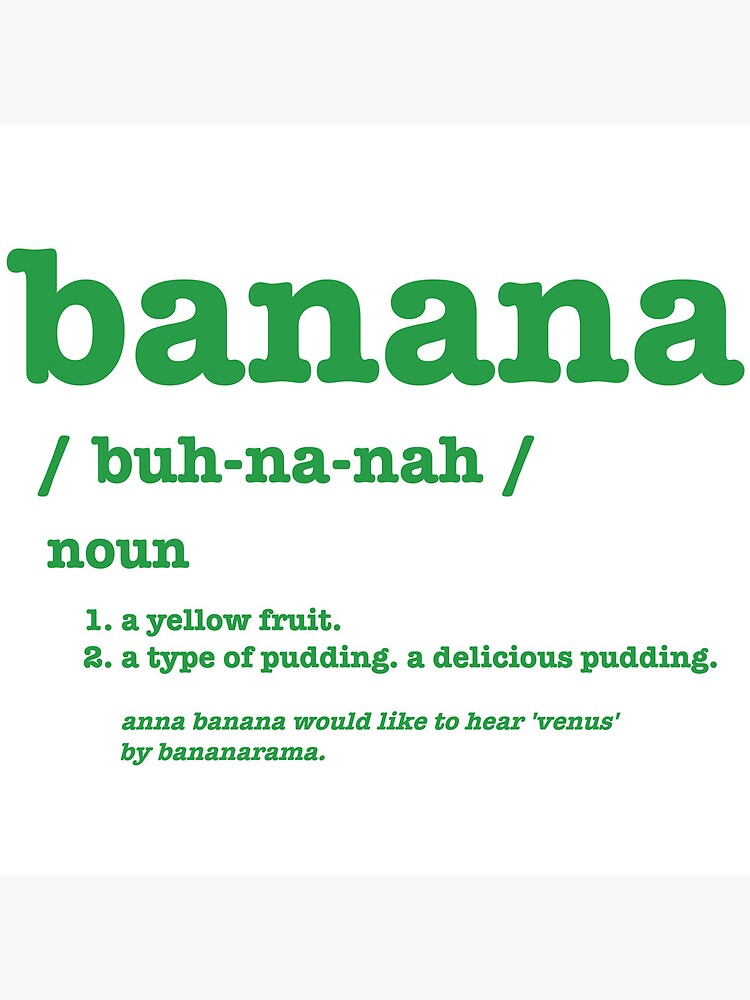"Psych Banana Definition" Poster for Sale by likeislands Redbubble