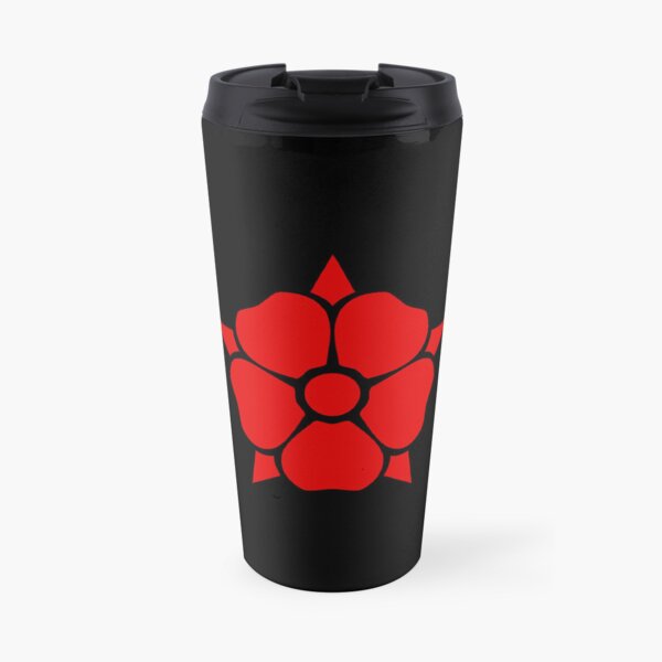 Order of the Bloody / Sacred Rose - Red on Black Travel Coffee Mug