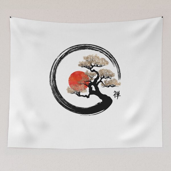 Item preview, Enso Circle and Bonsai Tree on Canvas designed and sold by MarquitaHeard.