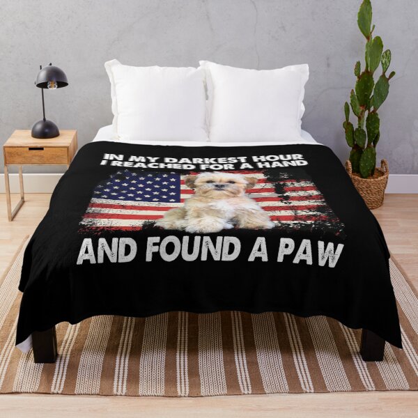 Item preview, In My Darkest Hour I Reached For A Hand Found A Paw Shichon Lovers Vintage Flag designed and sold by jenniferidern60.